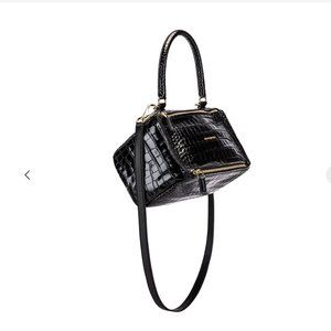Givenchy Pandora Small Crocodile-Embossed Bag